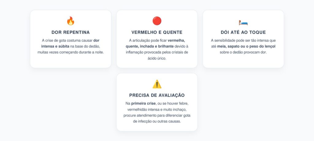 Dedão Vermelho, Quente e Muito Dolorido: 4 Sinais de Crise de Gota