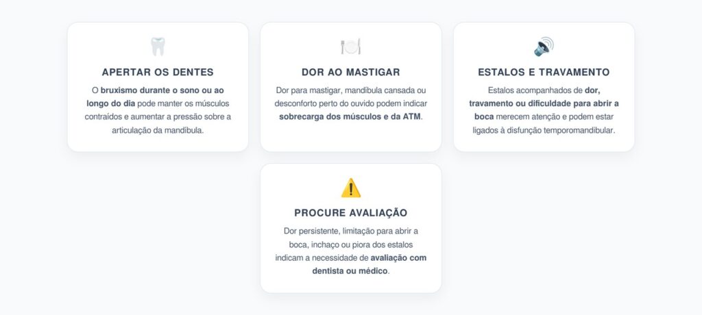 Mandíbula Estalando e Doendo: 4 Sinais de Sobrecarga da ATM
