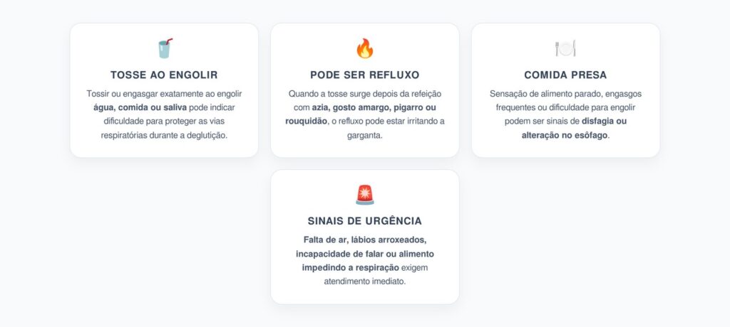 Tosse ao Comer ou Beber: 4 Sinais que Merecem Atenção