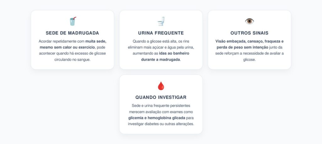 Sede Noturna e Urina Frequente: 4 Sinais de Glicose Alta