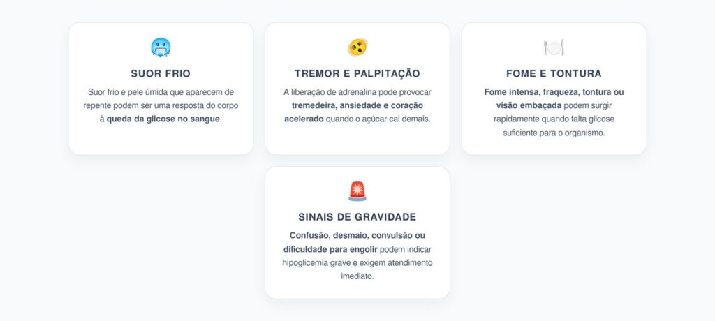 Suor Frio, Tremor e Fome Repentina: 4 Sinais de Hipoglicemia