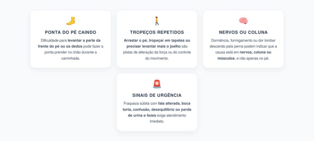 Pé Arrastando e Tropeços Frequentes: 4 Sinais de Pé Caído