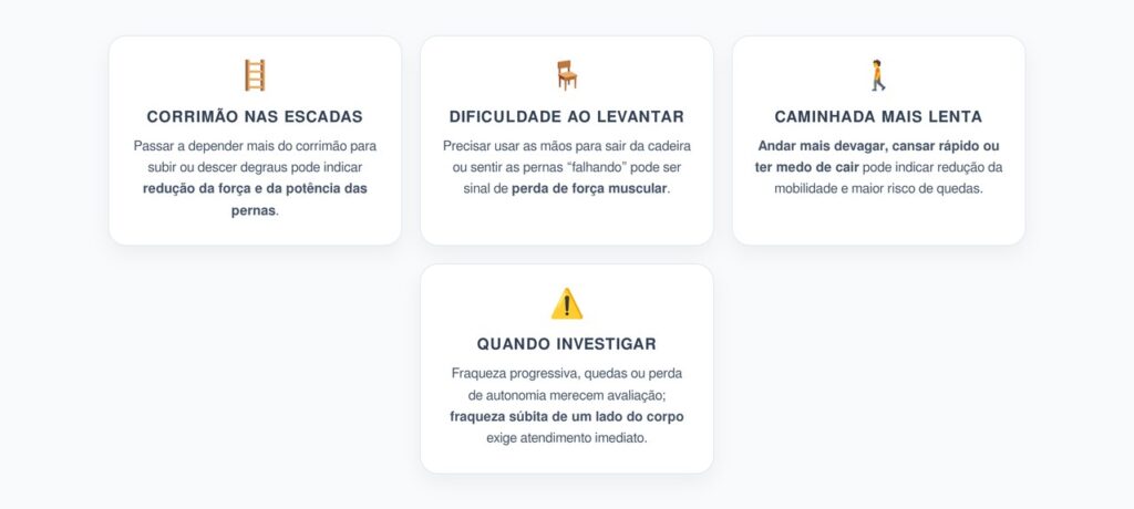 Fraqueza nas Pernas Depois dos 60: 4 Sinais que Merecem Atenção