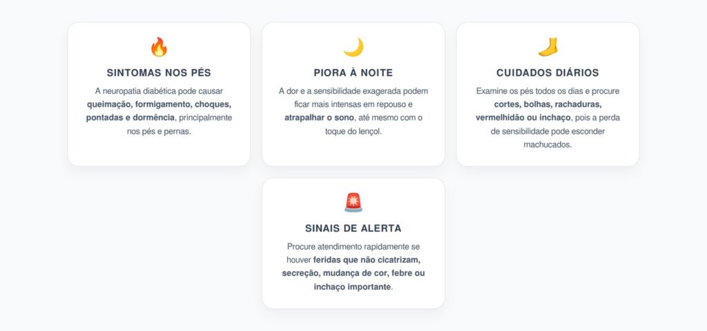 Queimação e Formigamento nos Pés: Sinais de Neuropatia Diabética