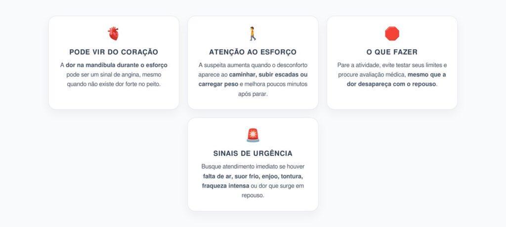 Dor na Mandíbula ao Caminhar: Pode Ser um Sinal do Coração