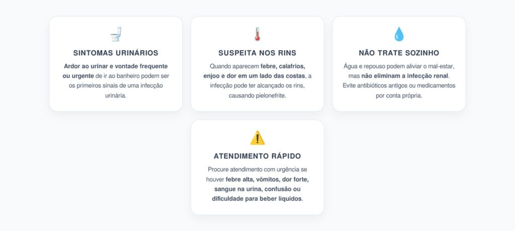 Ardor ao Urinar com Febre e Dor nas Costas: Sinais de Infecção nos Rins