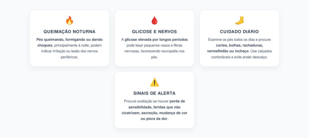 Pés Queimando à Noite com Formigamento: Sinais de Neuropatia Diabética