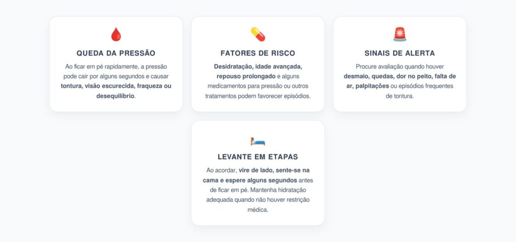 Tontura ao Levantar: Sinais, Riscos e Como Evitar Quedas