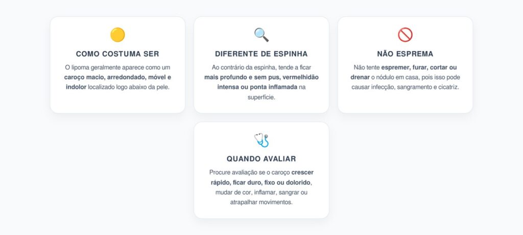 Lipoma: Como Reconhecer um Caroço Macio e Móvel Debaixo da Pele