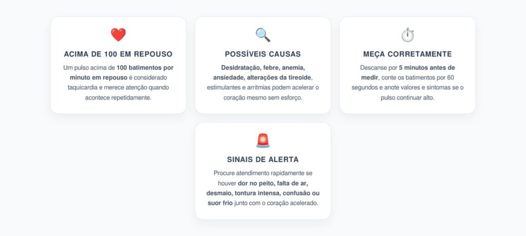 Pulso Acima de 100 em Repouso: Quando a Taquicardia Merece Investigação