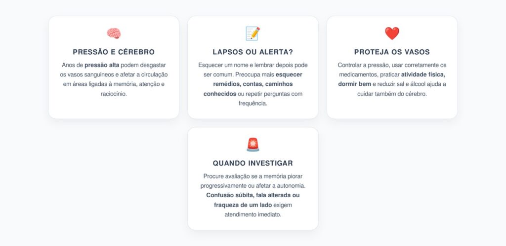 Esquecimento Depois dos 50: Quando a Pressão Alta Pode Também Afetar a Memória