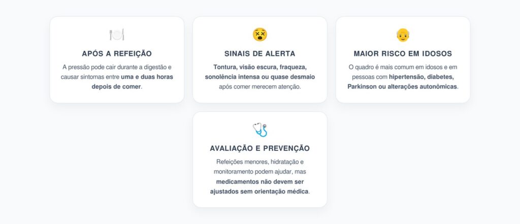 Hipotensão Pós-Prandial: A Queda de Pressão que Pode Causar Tontura Depois de Comer