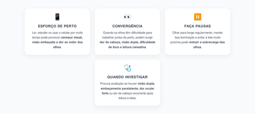 Cansaço Visual e Dor de Cabeça: Quando o Esforço para Enxergar de Perto Pode Ser a Causa