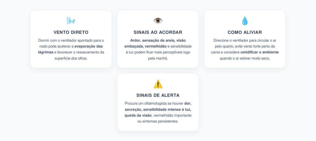 Olho Seco ao Acordar: Como o Ventilador Pode Piorar Ardor e Irritação