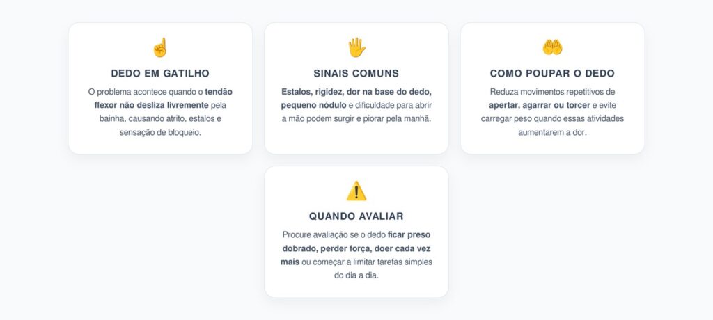 Dedo Travando ou Estalando: Sinais de Dedo em Gatilho e Quando Procurar Ajuda