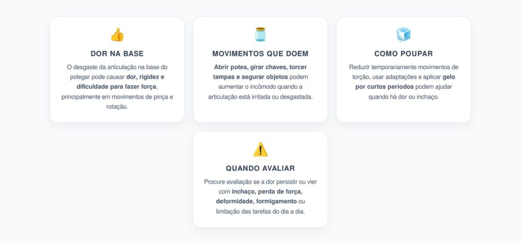Dor na Base do Polegar: Sinais de Desgaste da Articulação e Como Aliviar