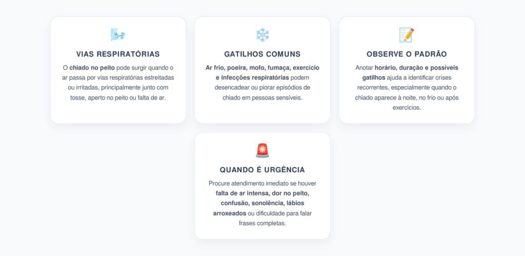 Chiado no Peito à Noite ou no Frio: Quando Pode Indicar Asma ou Outro Problema Respiratório