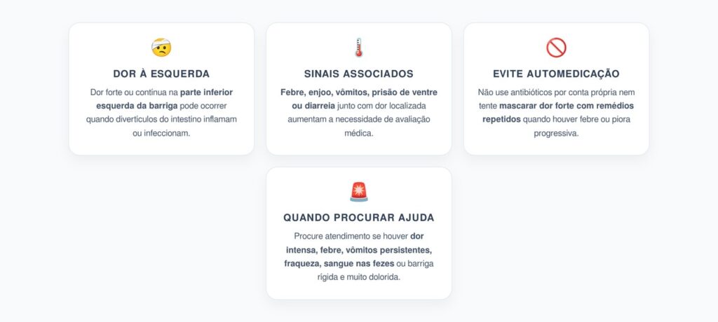 Dor no Lado Esquerdo da Barriga com Febre: Quando Pode Ser Diverticulite