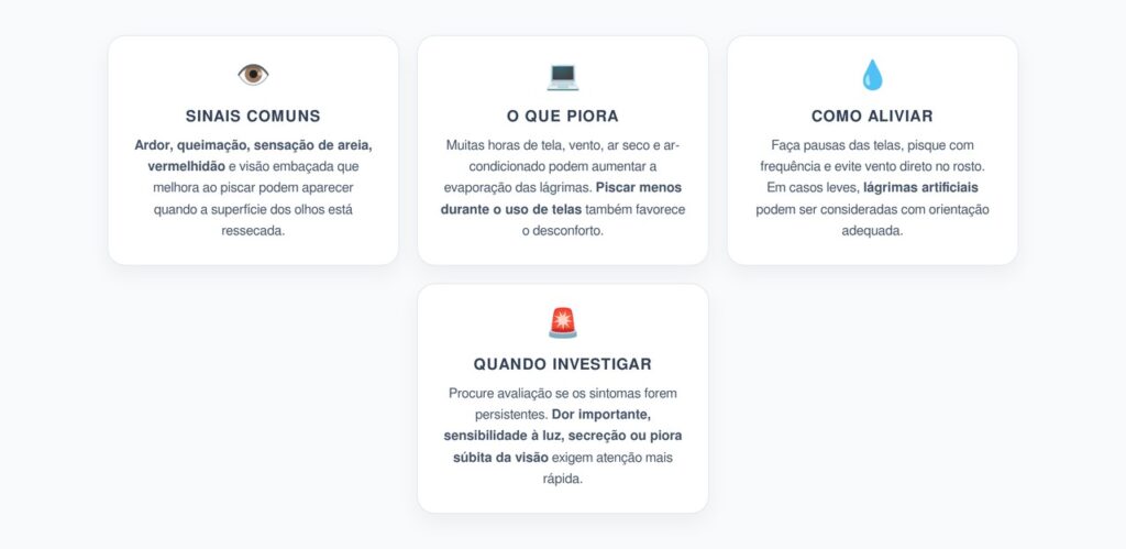 Olhos Ardendo e Sensação de Areia: Quando Pode Ser Olho Seco