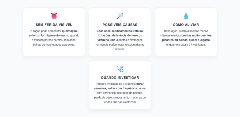 Língua Queimando sem Ferida: O Que Pode Estar Por Trás da Ardência