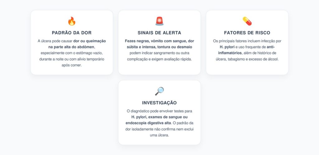 Dor no Estômago Vazio ou à Noite: Sinais de Úlcera e Quando Buscar Ajuda