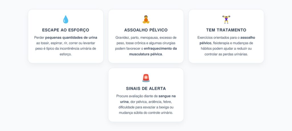Escape de Urina ao Tossir ou Espirrar: Sinais de Incontinência de Esforço
