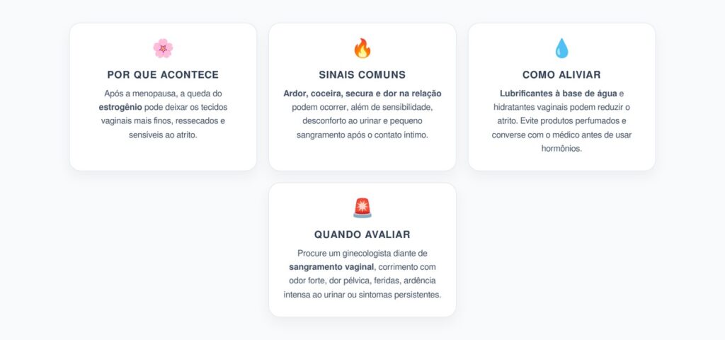 Secura Vaginal na Menopausa: Ardor, Dor na Relação e Outros Sinais