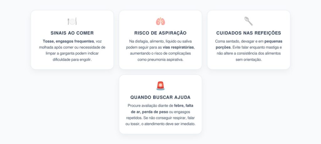 Engasgo ao Comer e Tosse nas Refeições: Sinais de Disfagia