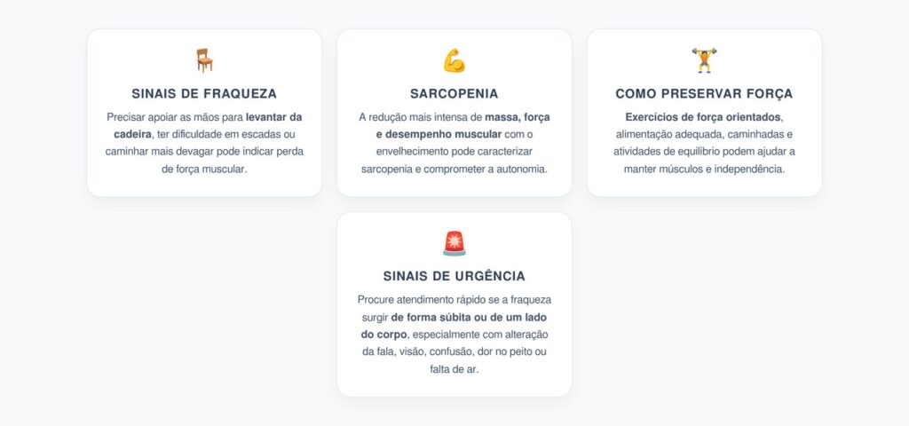 Perda de Força Depois dos 50: Sinais que Podem Indicar Sarcopenia