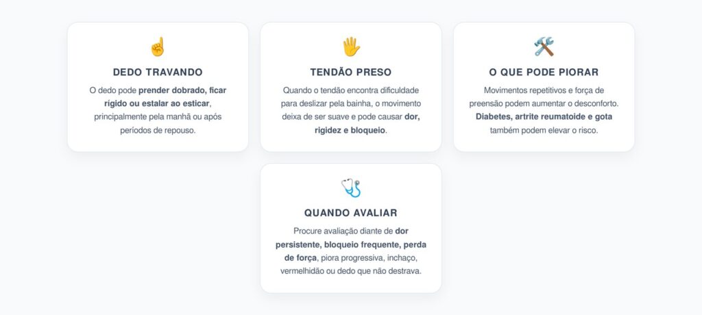 Dedo Travando e Estalando pela Manhã: Sinais de Dedo em Gatilho