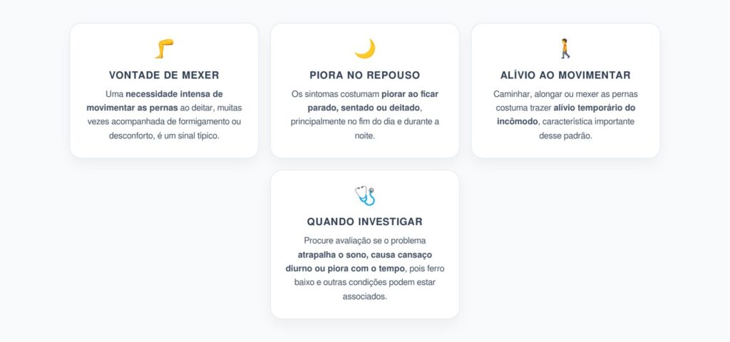 Pernas Inquietas ao Deitar: Sinais Típicos da Síndrome das Pernas Inquietas