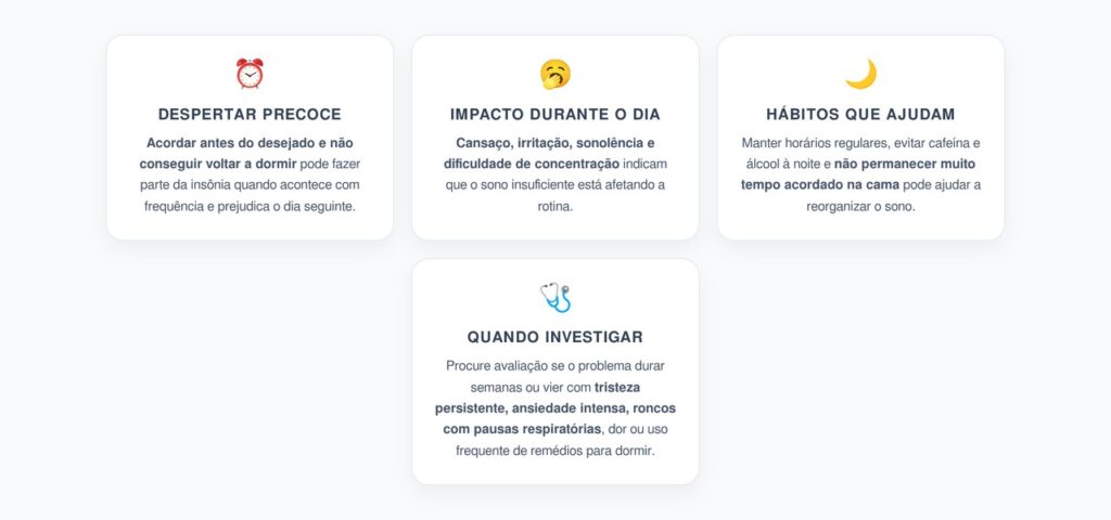 Acordar Cedo Demais e Não Dormir de Novo: Sinais de Insônia e o Que Pode Ajudar