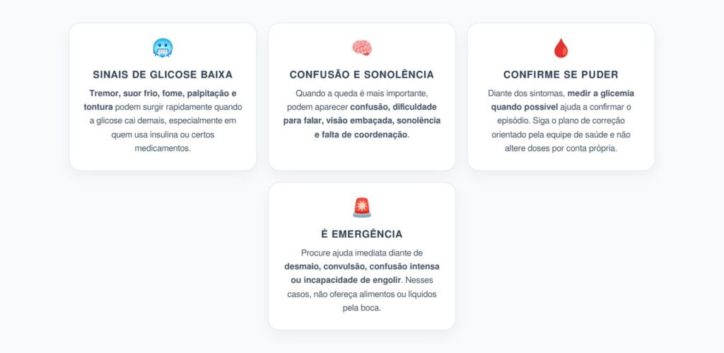 Tremor, Suor Frio e Confusão no Diabetes: Sinais de Glicose Baixa