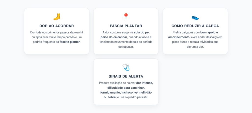 Dor no Calcanhar ao Acordar: Padrão Típico da Fascite Plantar