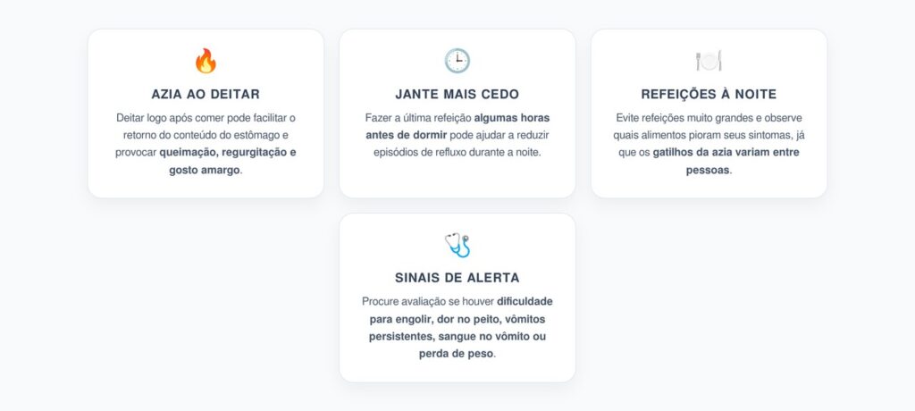 Azia ao Deitar: Jantar Mais Cedo Pode Ajudar a Reduzir o Refluxo