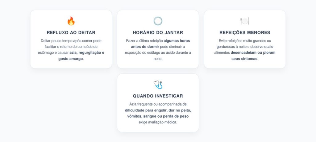 Azia ao Deitar: Mudar o Horário do Jantar Pode Reduzir o Refluxo