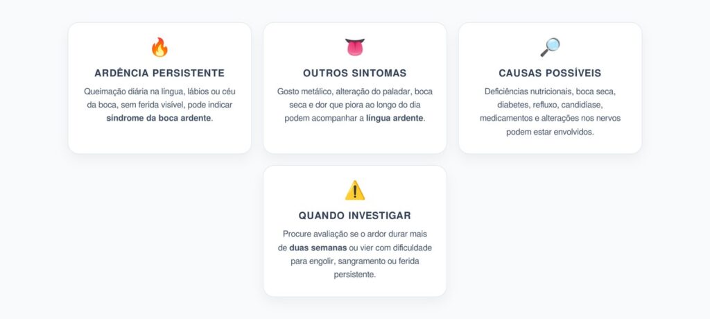 Síndrome da Boca Ardente: Queimação na Língua sem Feridas Visíveis