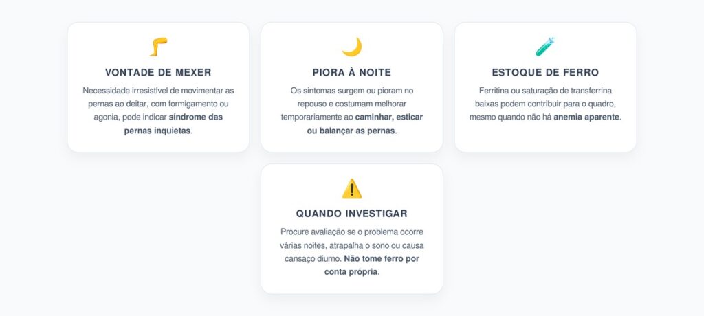 Pernas Inquietas à Noite: Quando o Ferro Baixo Pode Estar por Trás