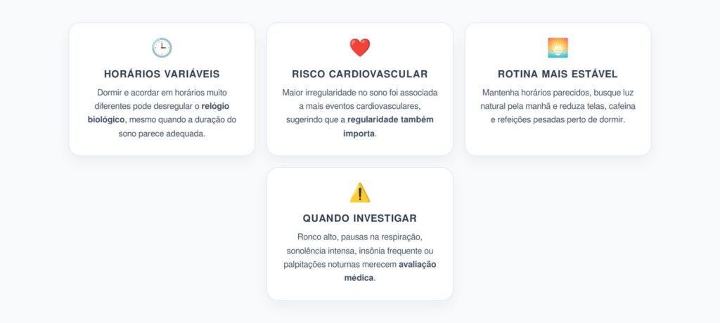Sono Irregular: Variar o Horário Pode Aumentar o Risco para o Coração