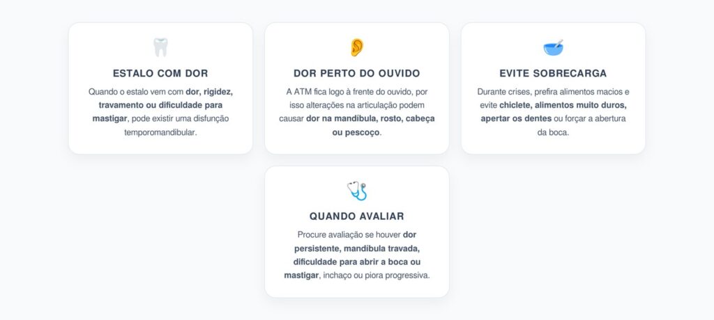 Mandíbula Estalando e Dor Perto do Ouvido: Sinais de Problema na ATM