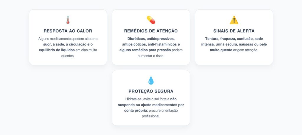 Remédios no Calor: Diuréticos e Antidepressivos Podem Aumentar o Risco de Mal-Estar