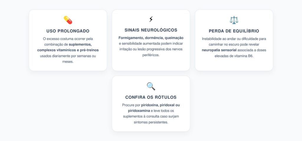 Excesso de Vitamina B6: Formigamento, Dormência e Perda de Equilíbrio