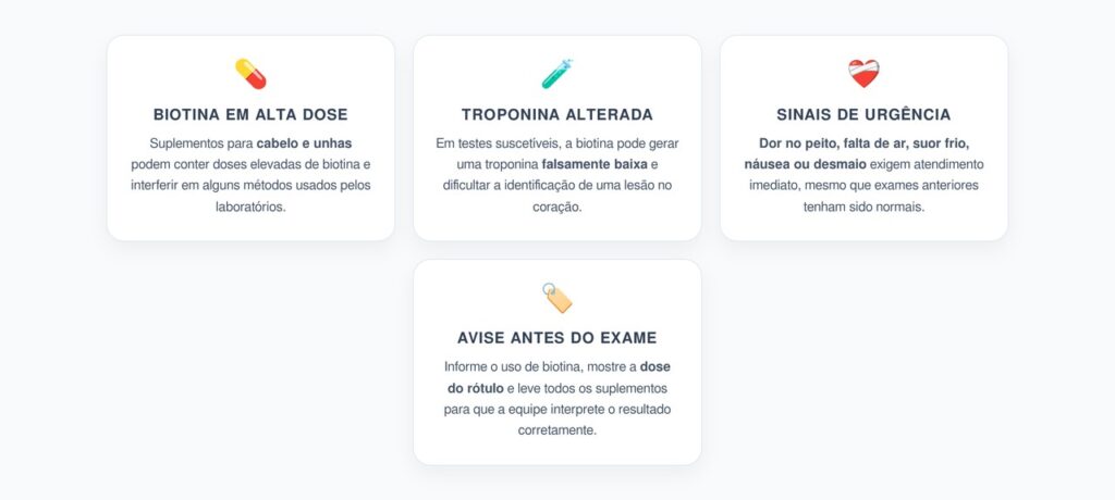 Biotina Pode Alterar a Troponina e Dificultar a Investigação de Infarto