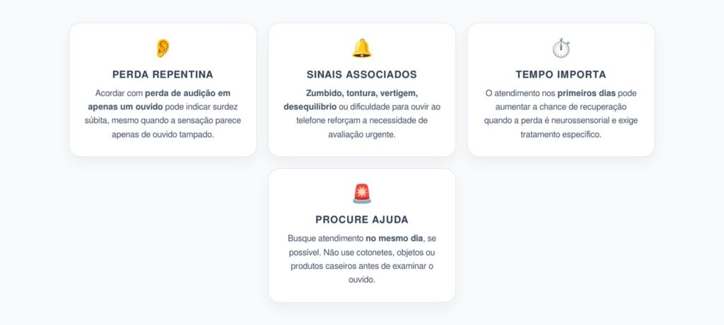 Perda Súbita de Audição em Um Ouvido: Por Que Procurar Atendimento Rápido