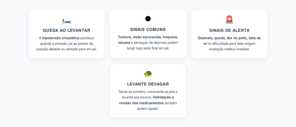 Tontura e Visão Escurecendo ao Levantar: Sinais de Hipotensão Ortostática