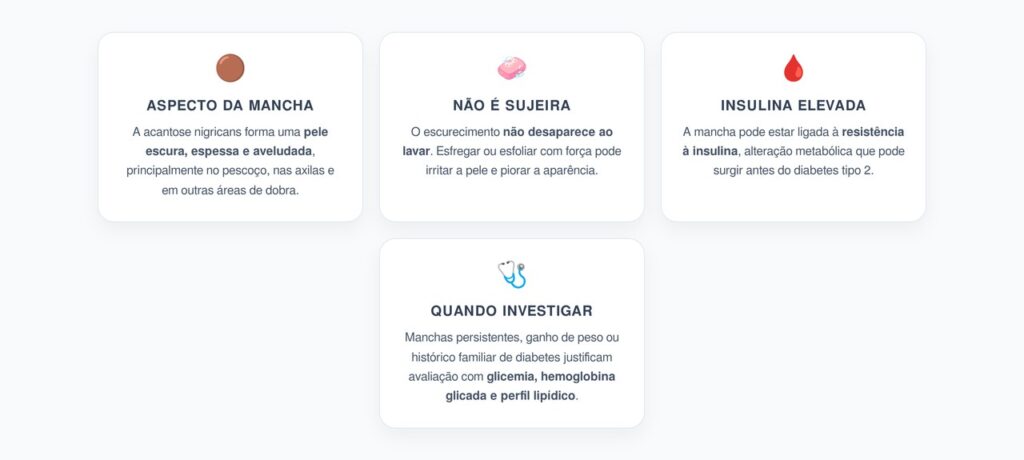 Mancha Escura e Aveludada no Pescoço: Sinal de Resistência à Insulina