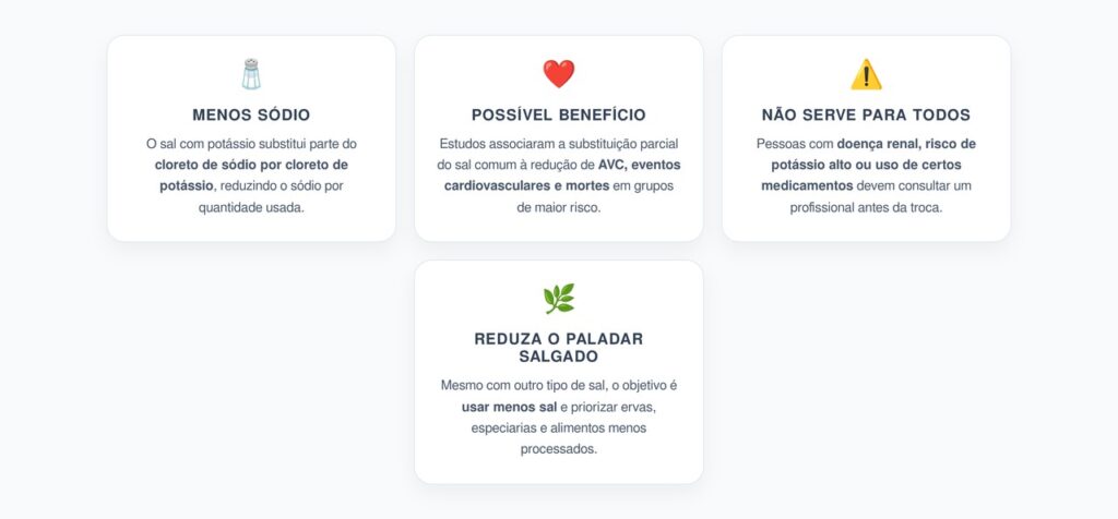 Sal com Potássio: A Nova Orientação da OMS para Reduzir o Sódio