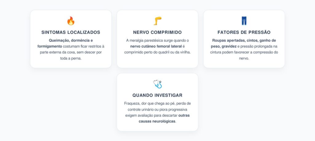 Queimação e Dormência na Parte Externa da Coxa: Sinais de Meralgia Parestésica