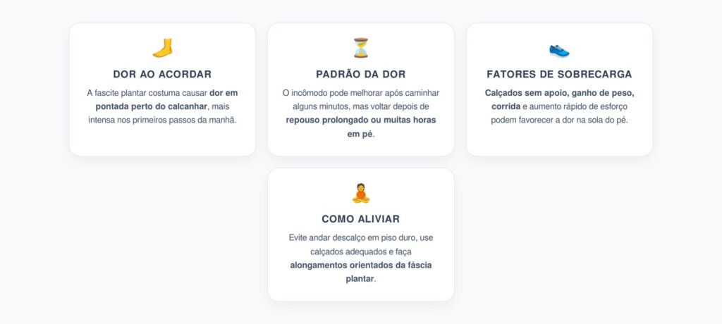 Dor no Calcanhar ao Acordar: Padrão Típico de Fascite Plantar