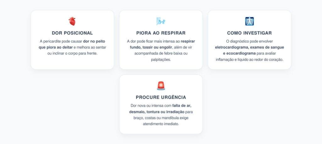 Dor no Peito que Melhora ao Inclinar para Frente: Sinais de Pericardite
